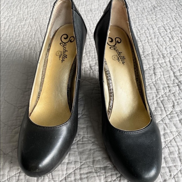 SEYCHELLES Wedge Platform Shoes, snakeskin detail - Picture 4 of 5